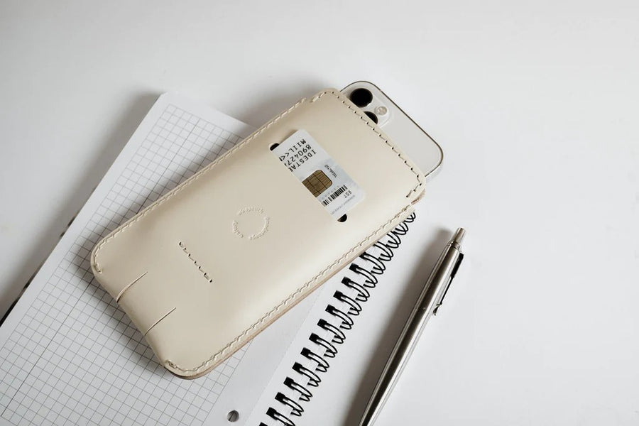 Wirepouch Leather Phone Case – Sleek, Durable with Card Slot by Craftory at brixbailey.com