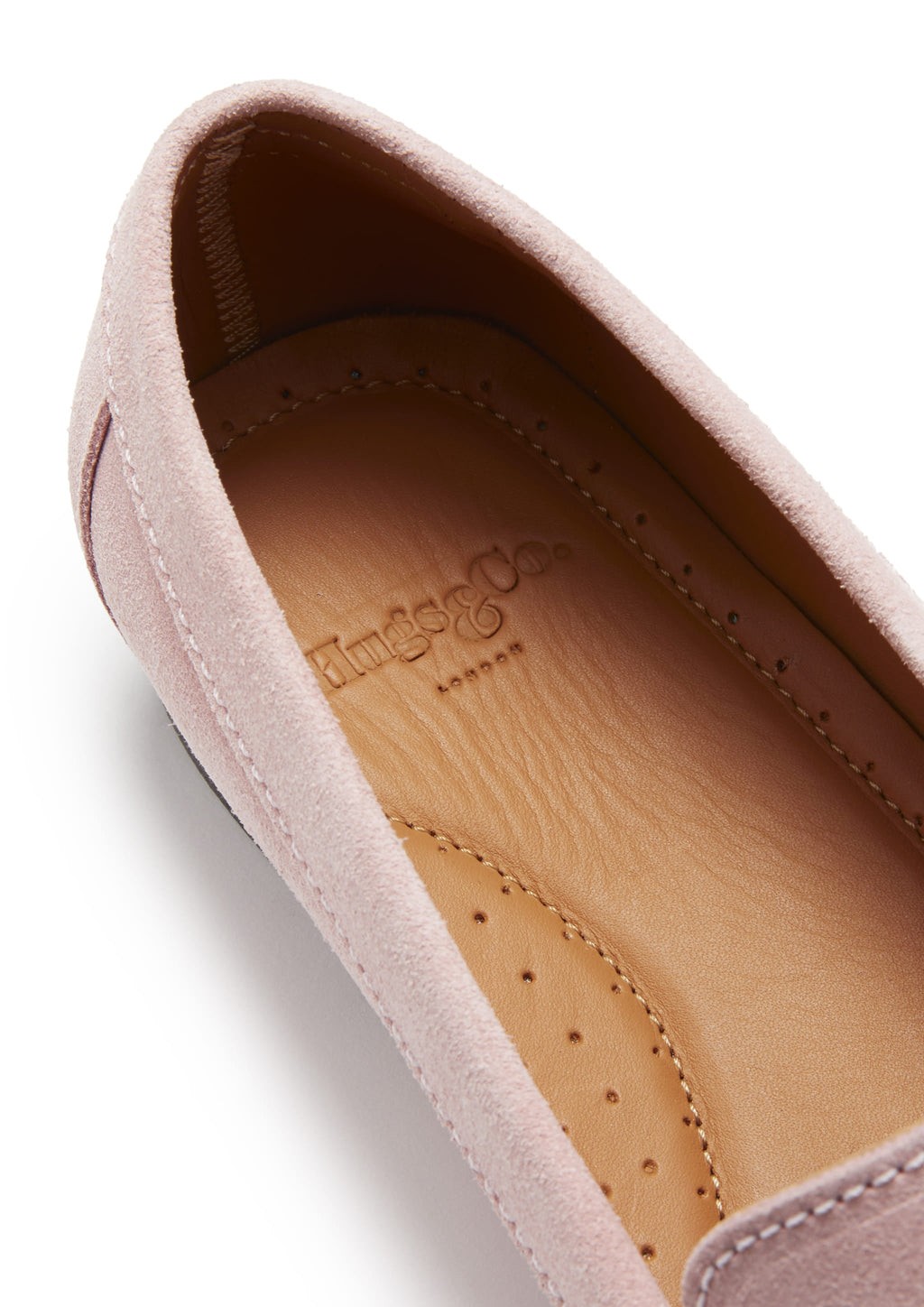 Ice Pink Suede Penny Loafers for Women