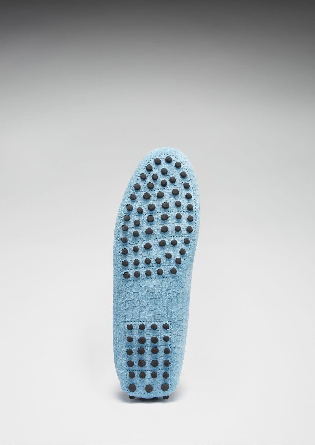 Women's Blue Suede Penny Loafers with Gecko Print