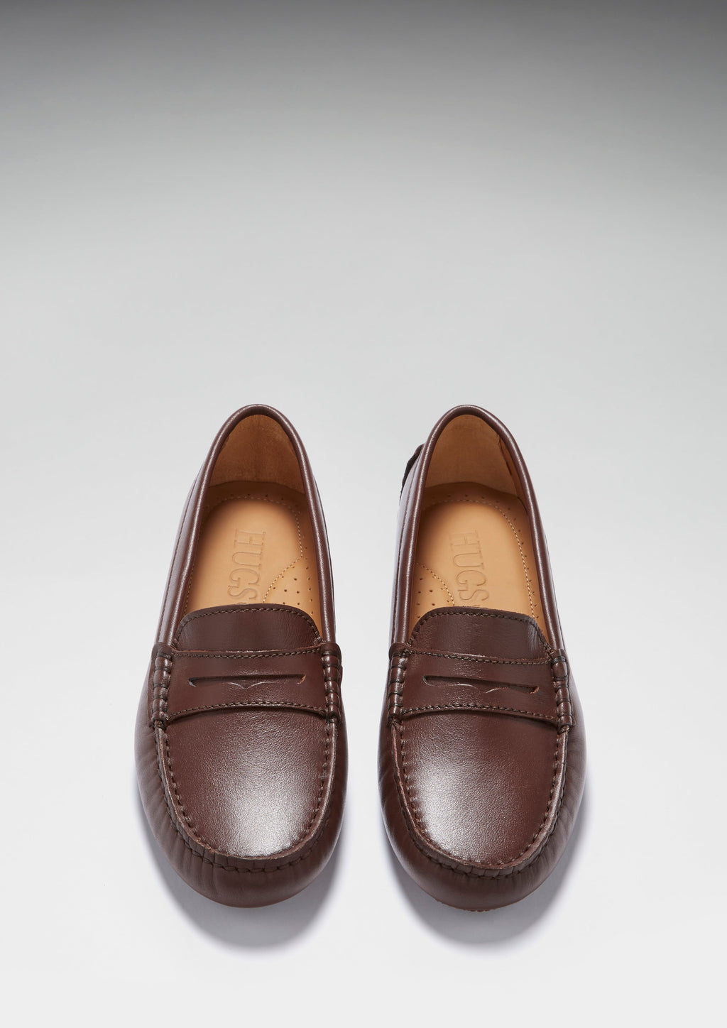 Women's Brown Leather Penny Loafers