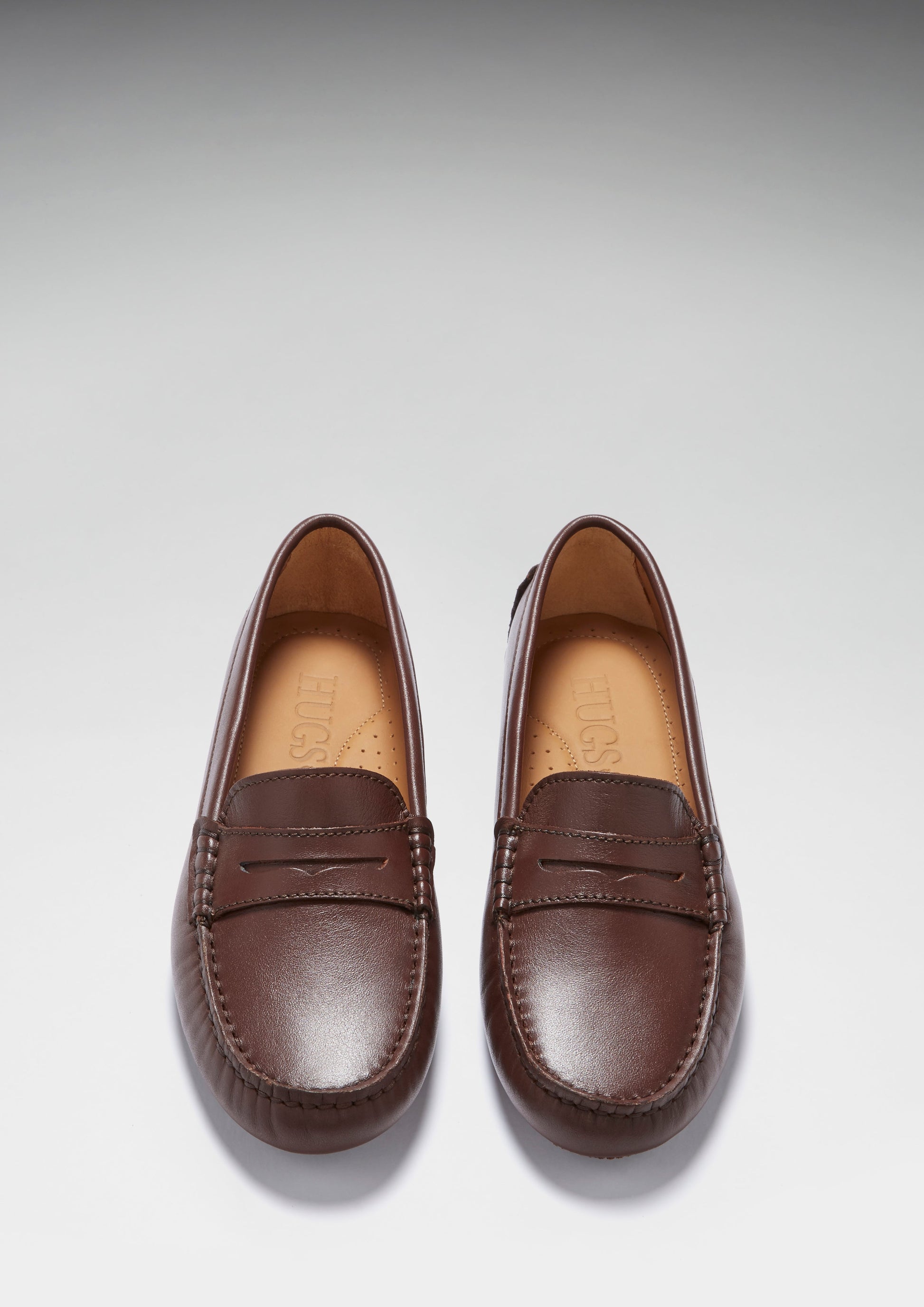 Women's Brown Leather Penny Loafers