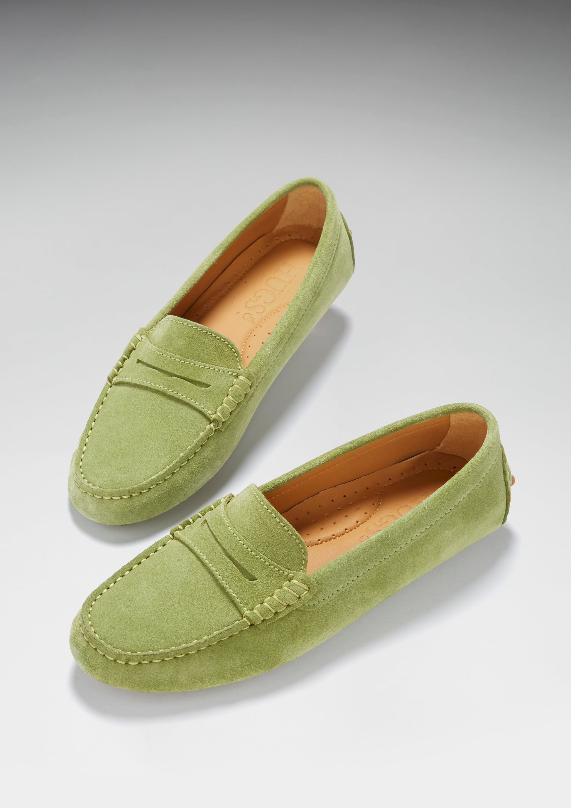 Women's Olive Green Penny Driving Loafers