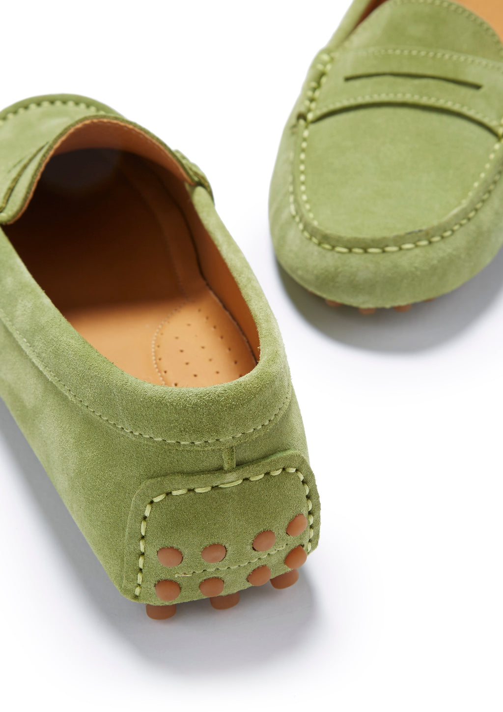 Women's Olive Green Penny Driving Loafers