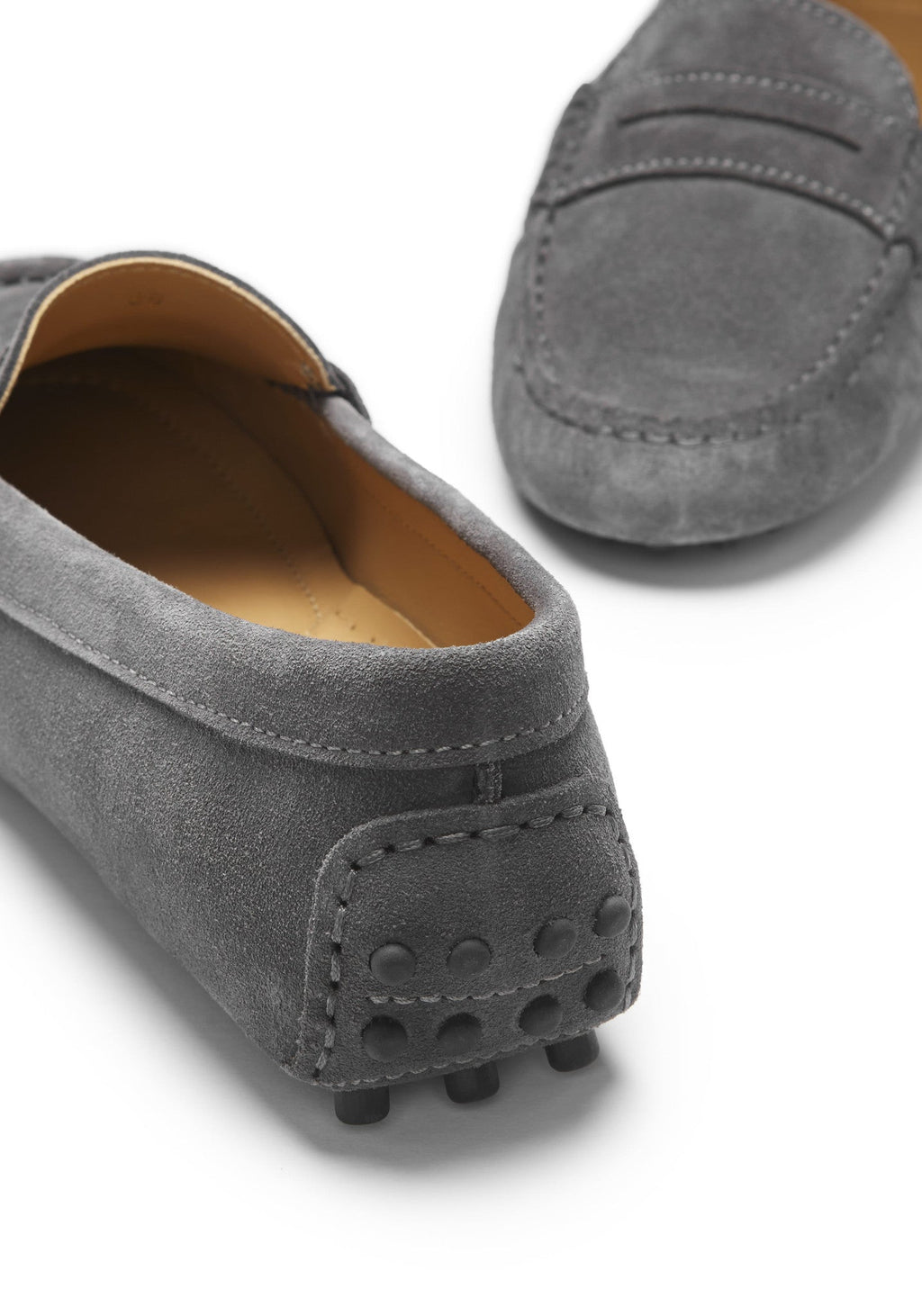 Women's Penny Driving Loafers in Slate Grey Suede