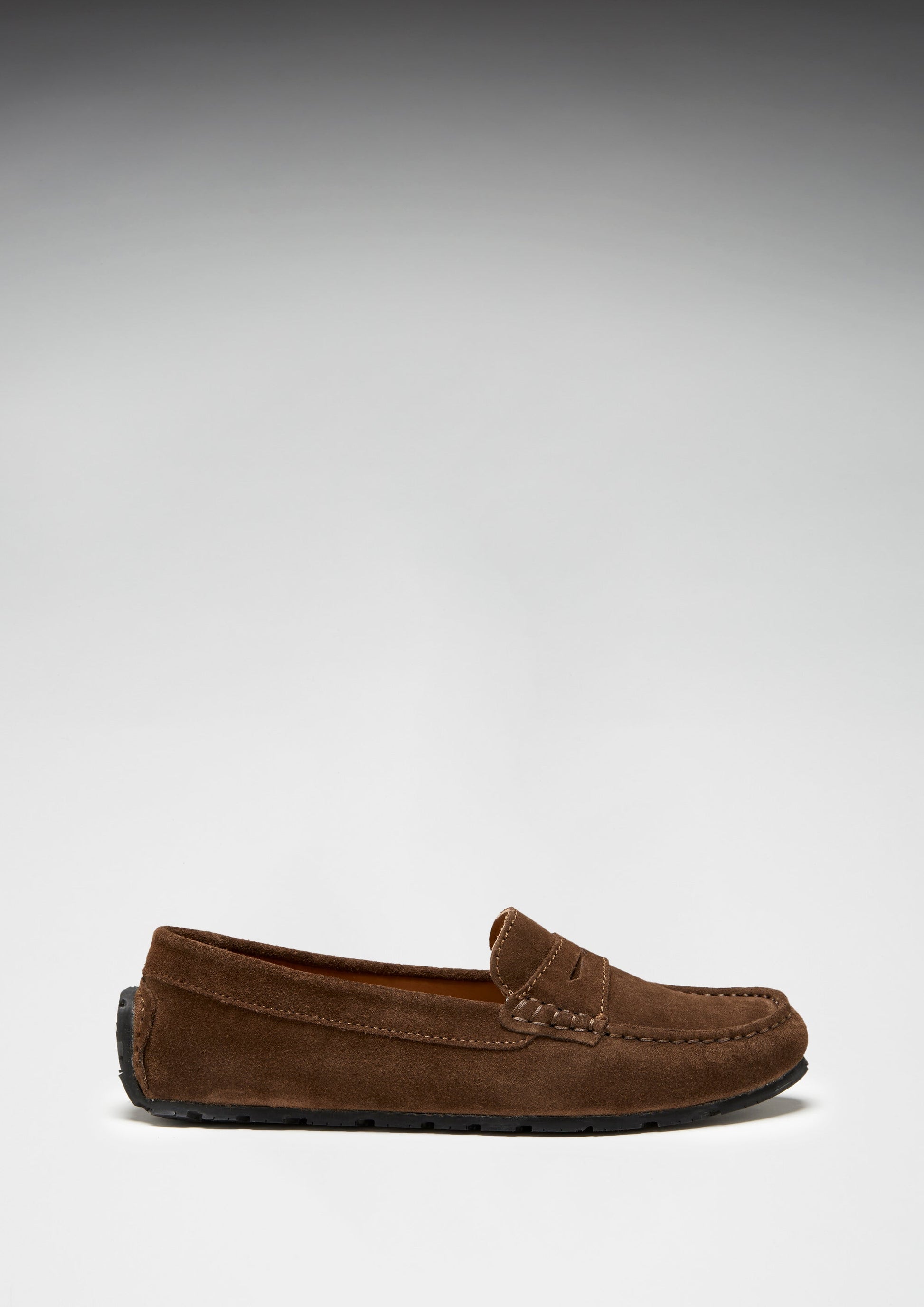 Women's Brown Suede Penny Loafers