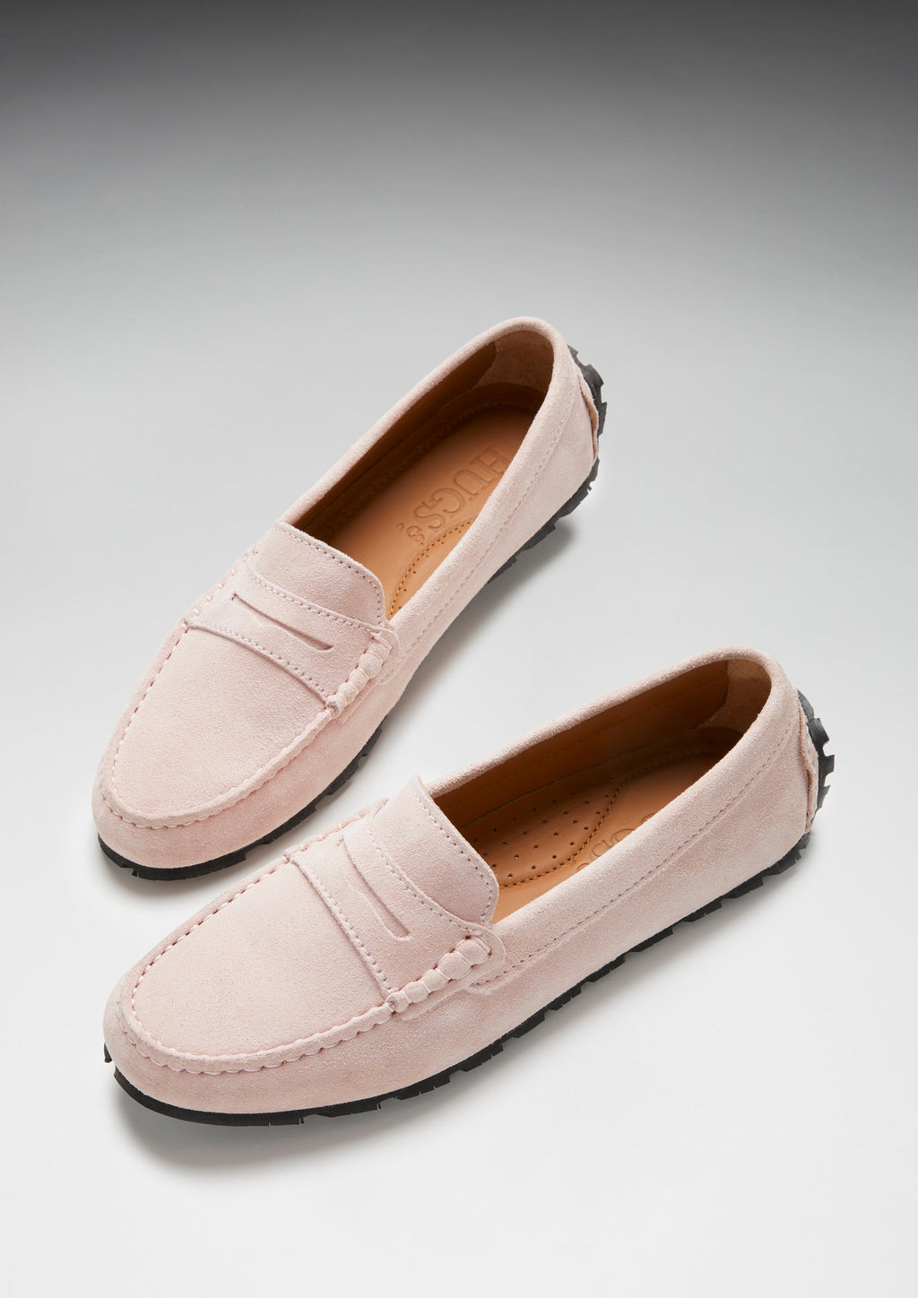 Women's Ice Pink Suede Penny Loafers