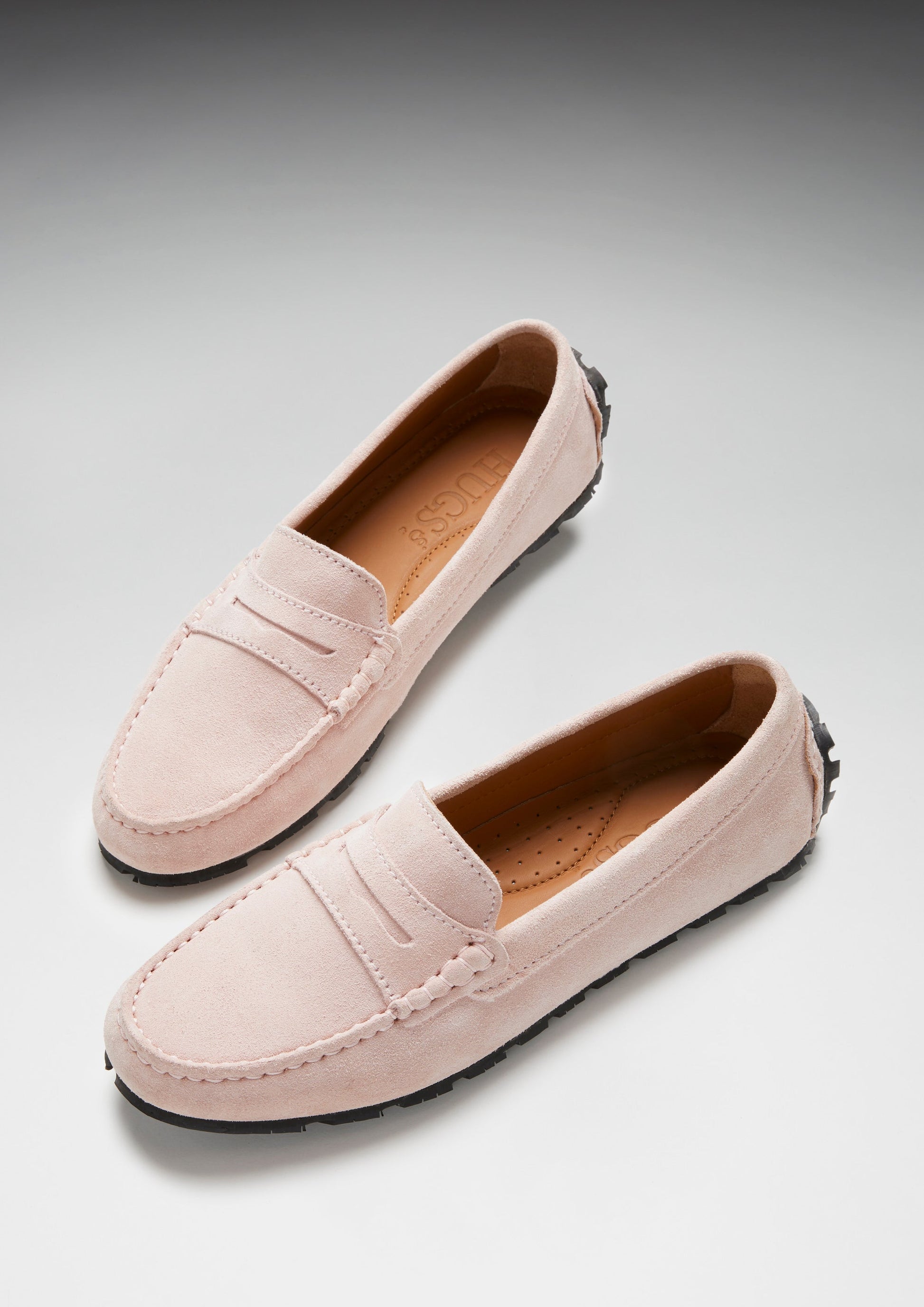 Women's Ice Pink Suede Penny Loafers