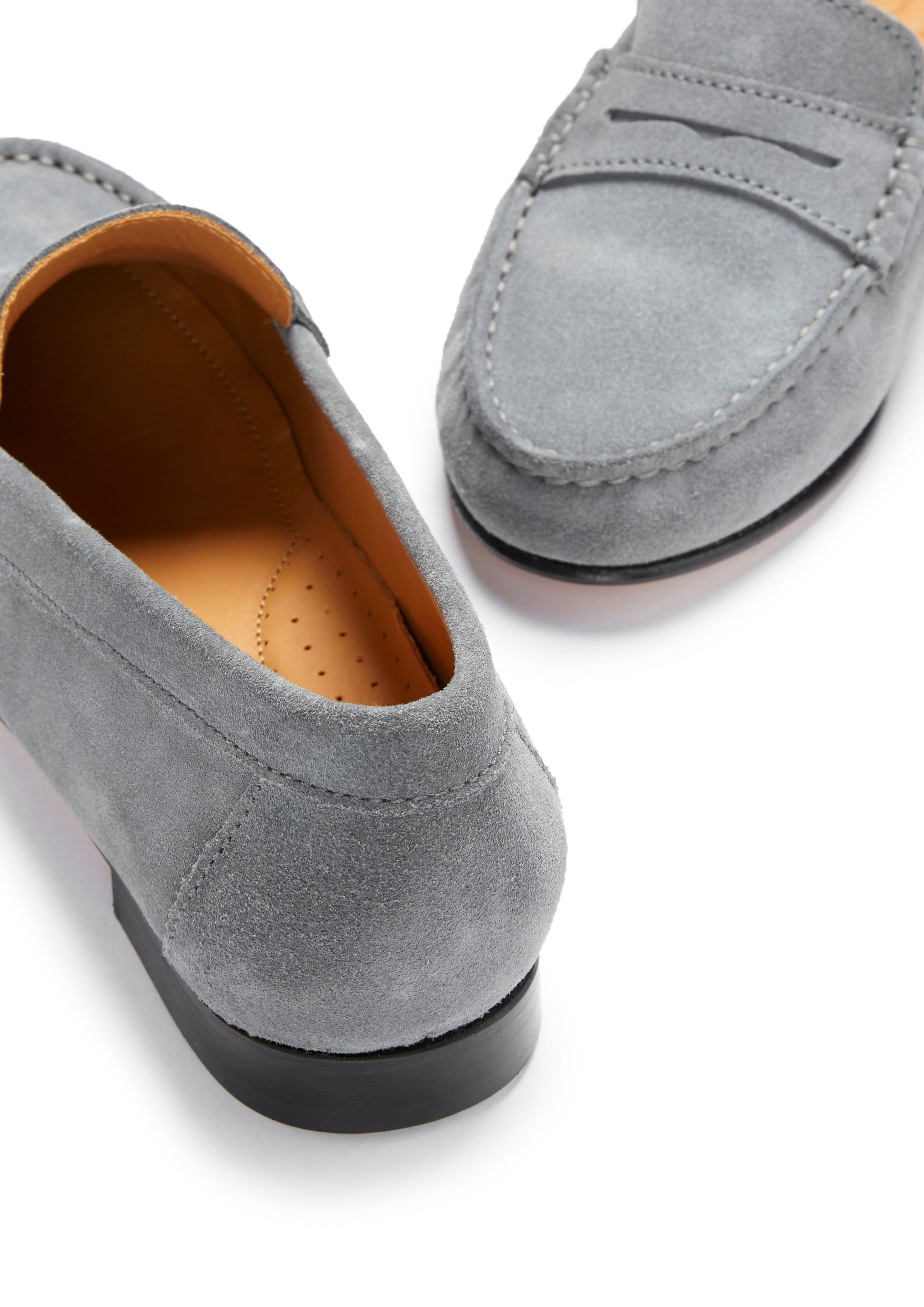 Women's Penny Loafers in Slate Grey Suede