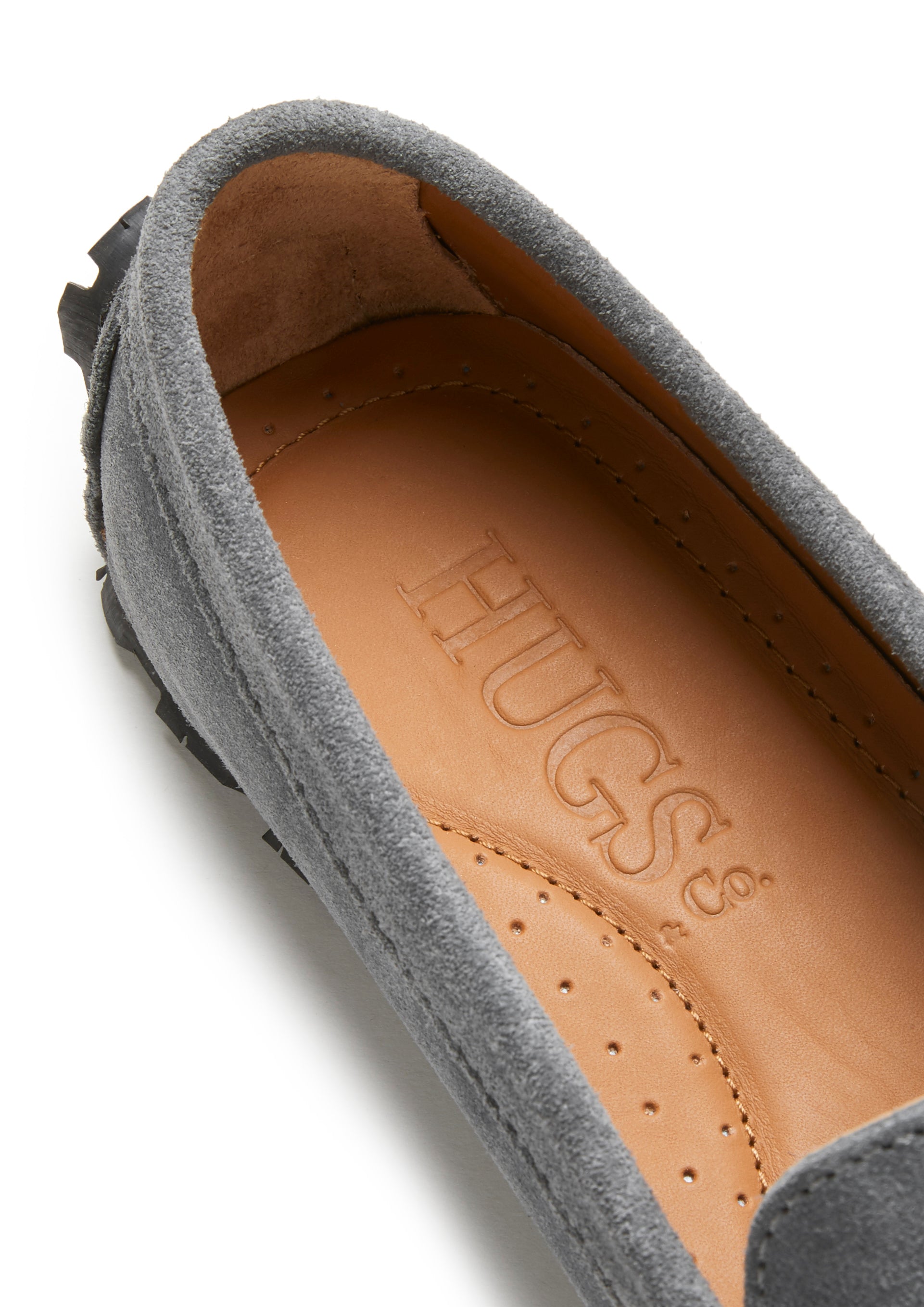 Women's Slate Grey Suede Penny Loafers