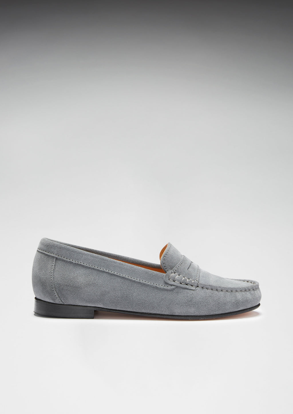 Women's Penny Loafers in Slate Grey Suede