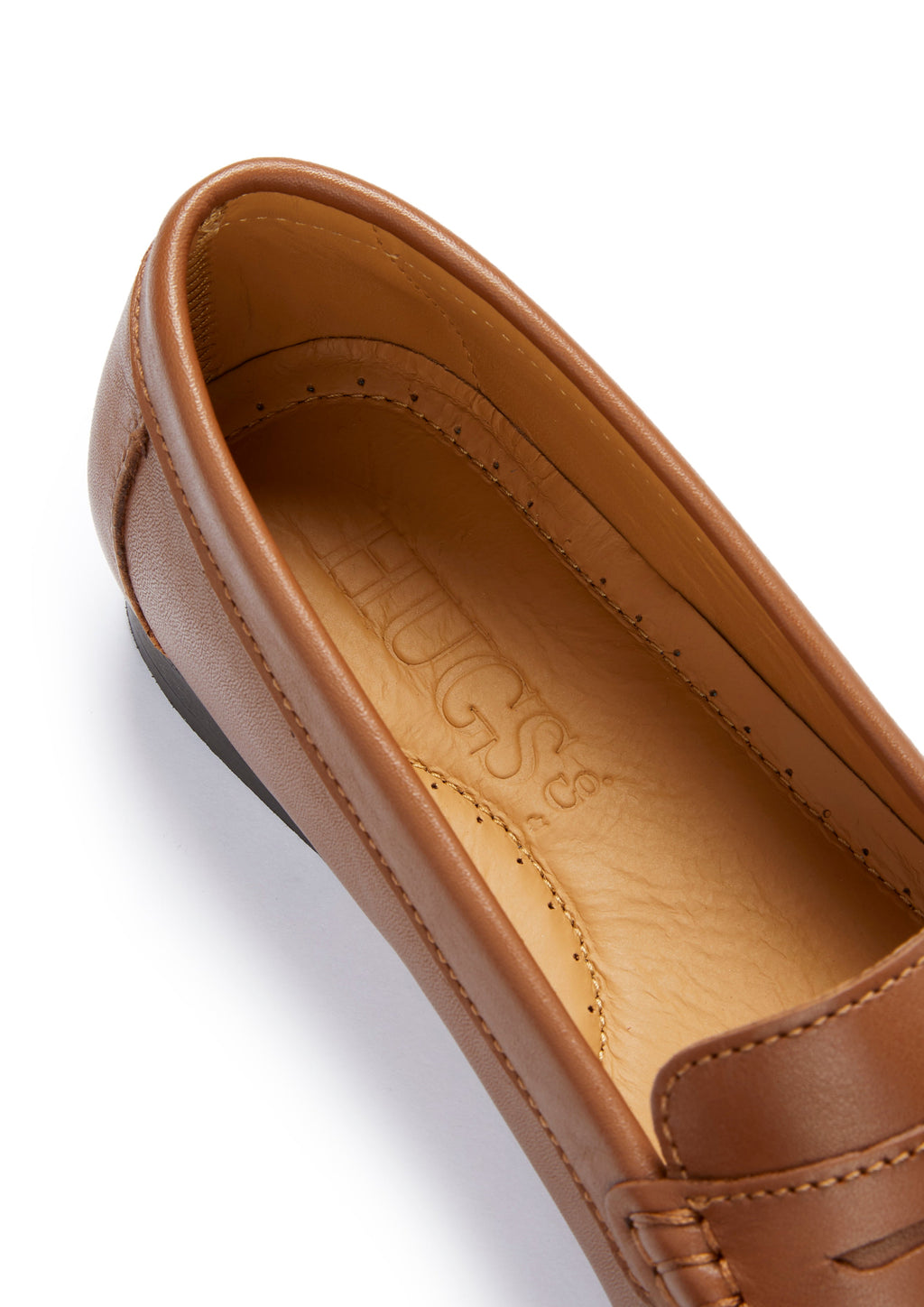 Women's Tan Leather Penny Loafers
