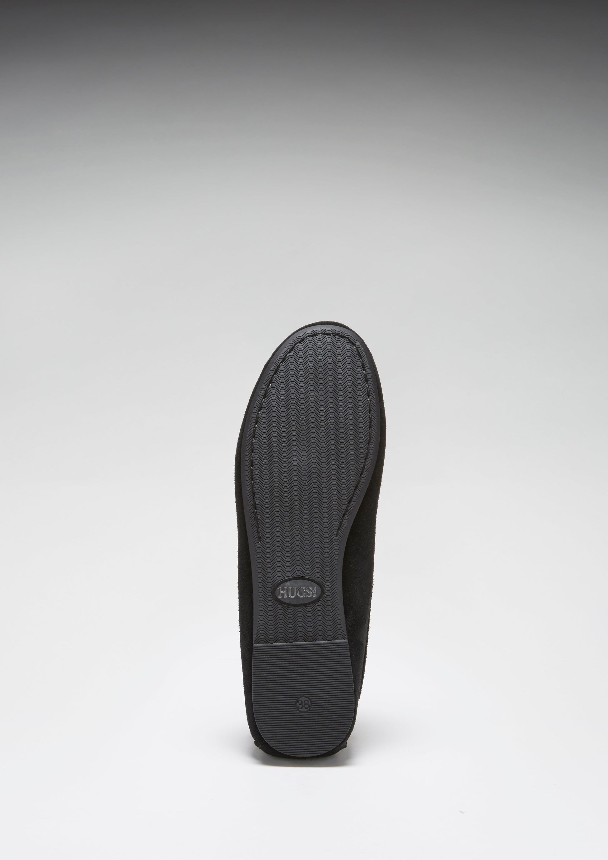 Women's Black Suede Tasselled Driving Loafers with Rubber Sole