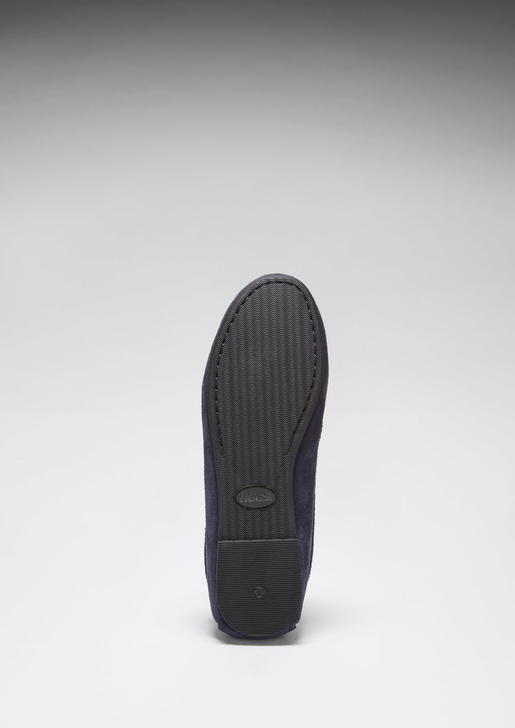 Women's Navy Suede Tasselled Driving Loafers with Rubber Sole