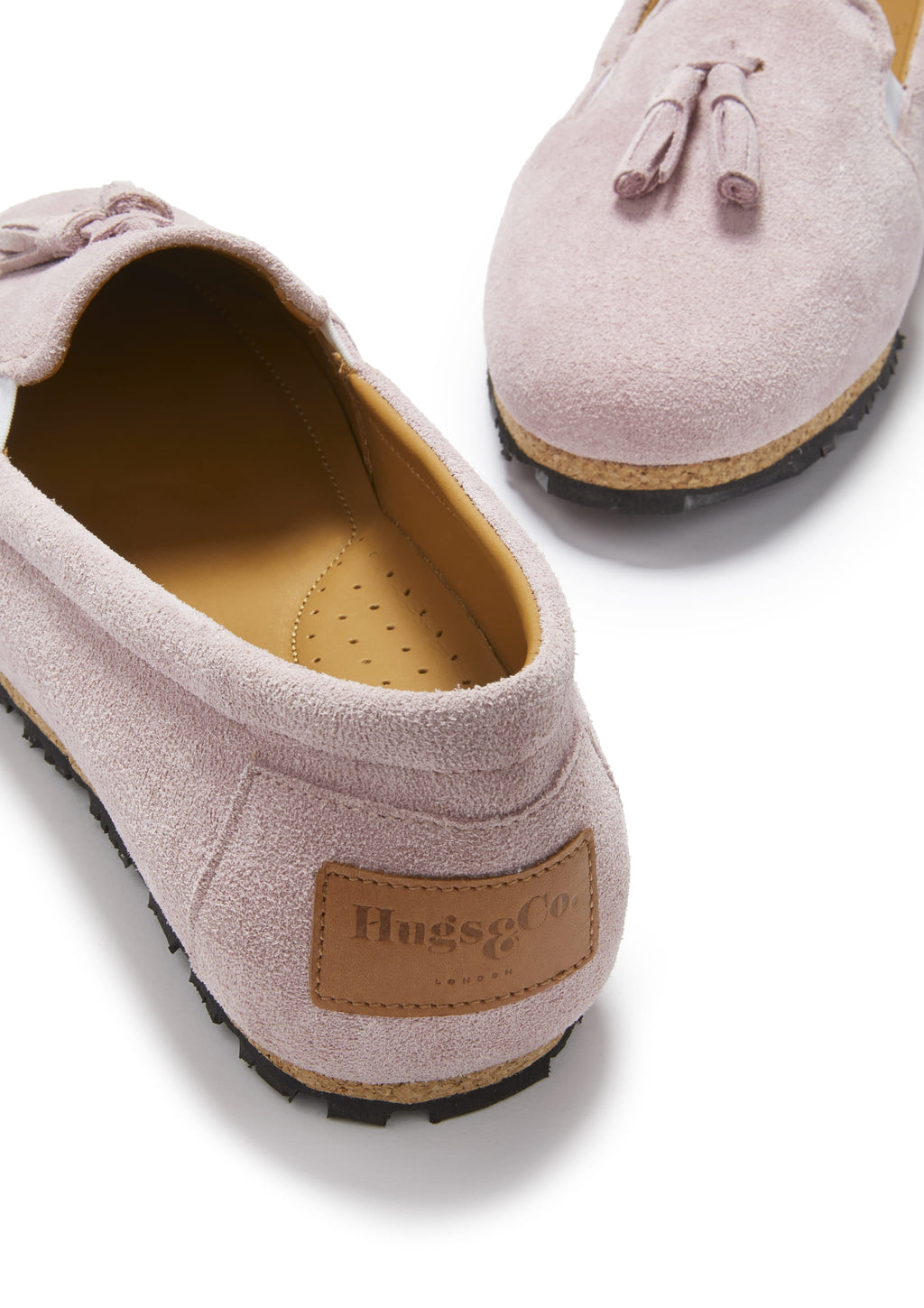 Women's Powder Pink Tasselled Espadrilles in Soft Suede