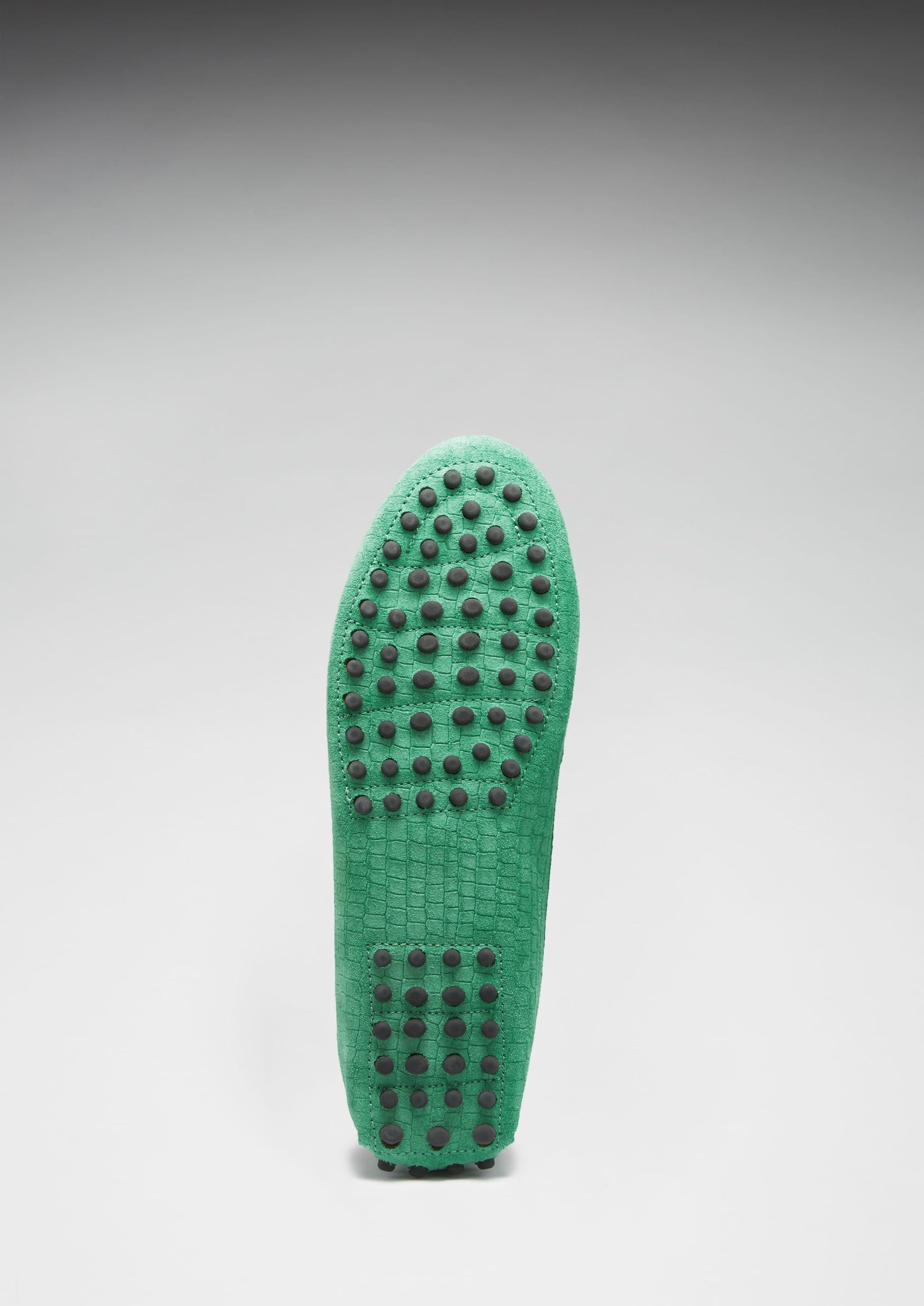 Women's Emerald Tasselled Driving Loafers in Embossed Suede