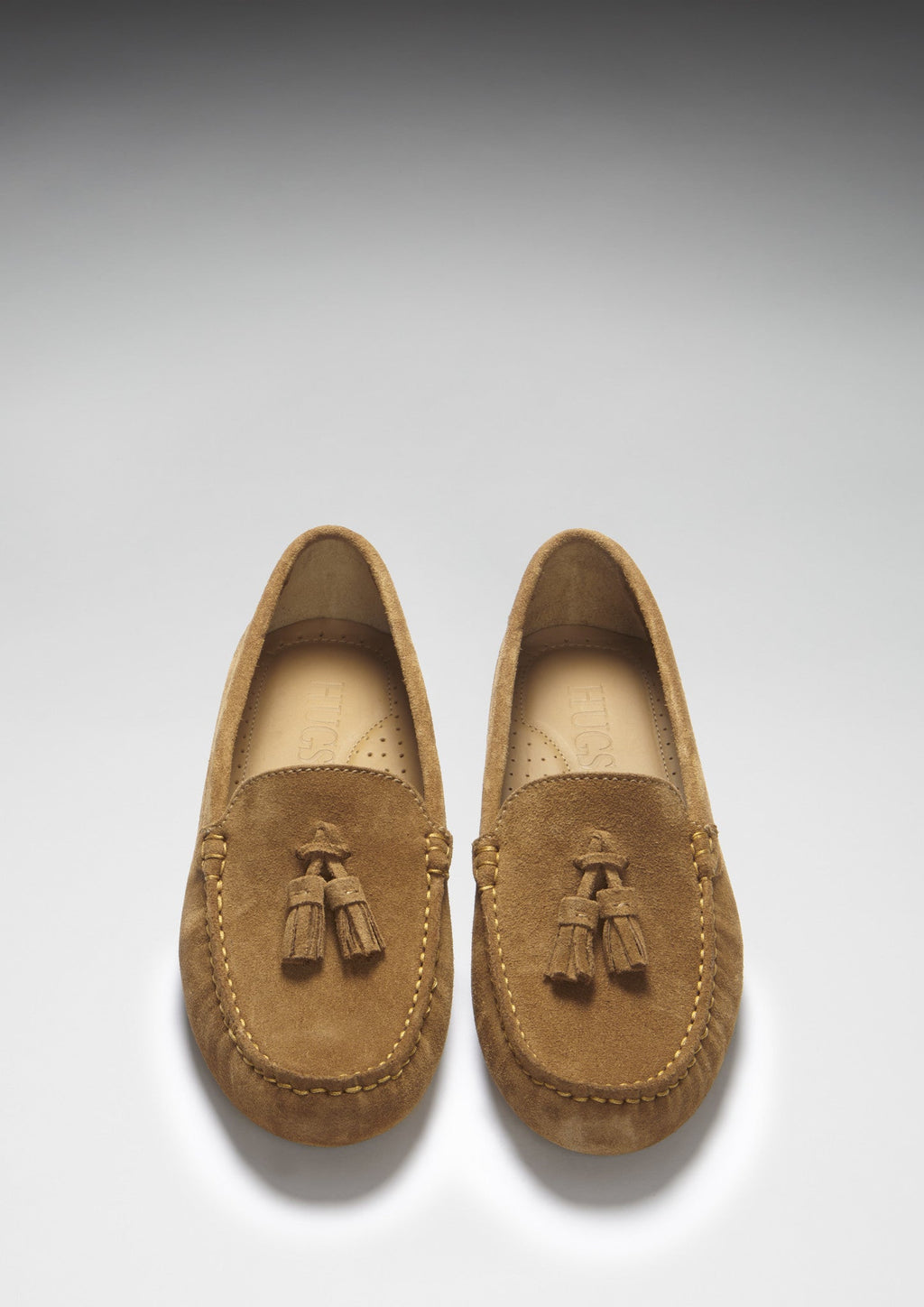 Women's Tasselled Driving Loafers in Tobacco Suede