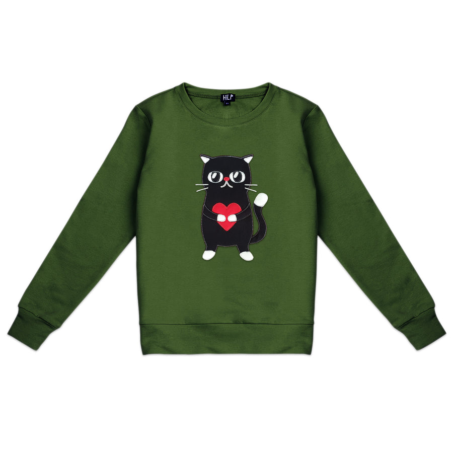 Women’s Heartful Cat Sweatshirt