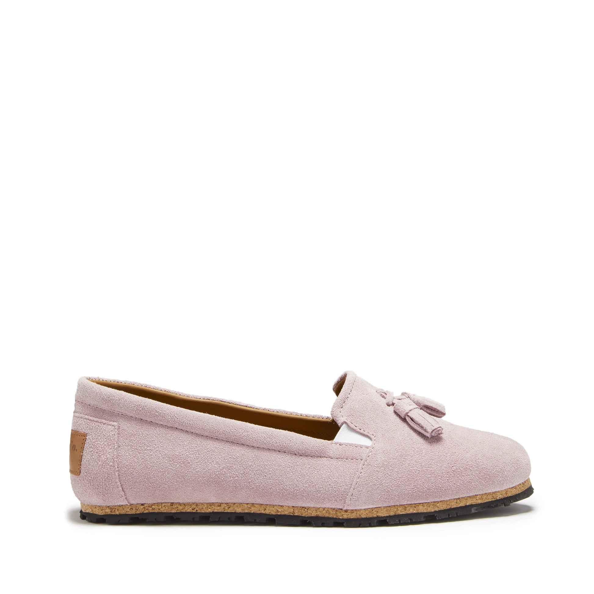 Women's Powder Pink Tasselled Espadrilles in Soft Suede
