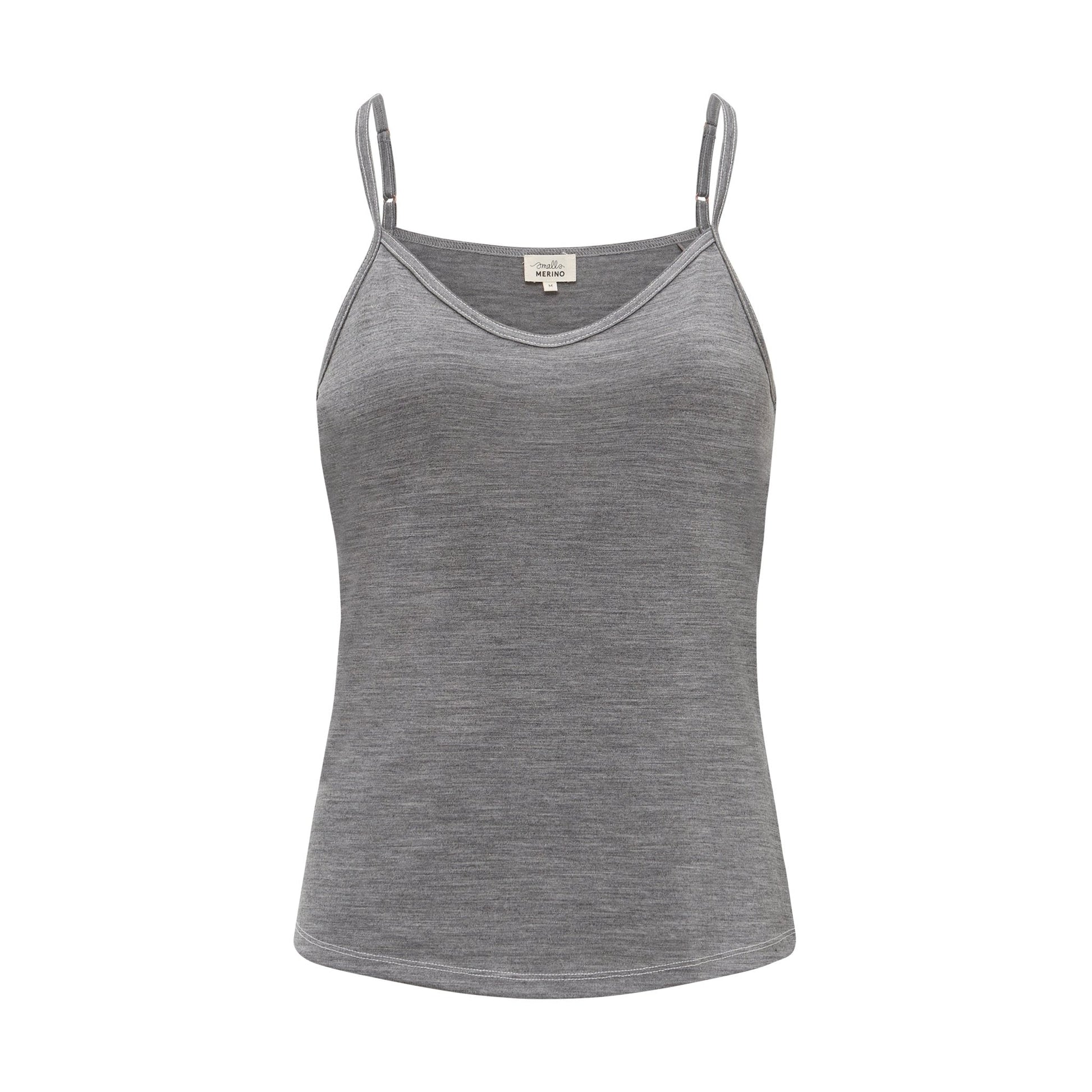 Women's Merino Wool Camisole in Grey Marle