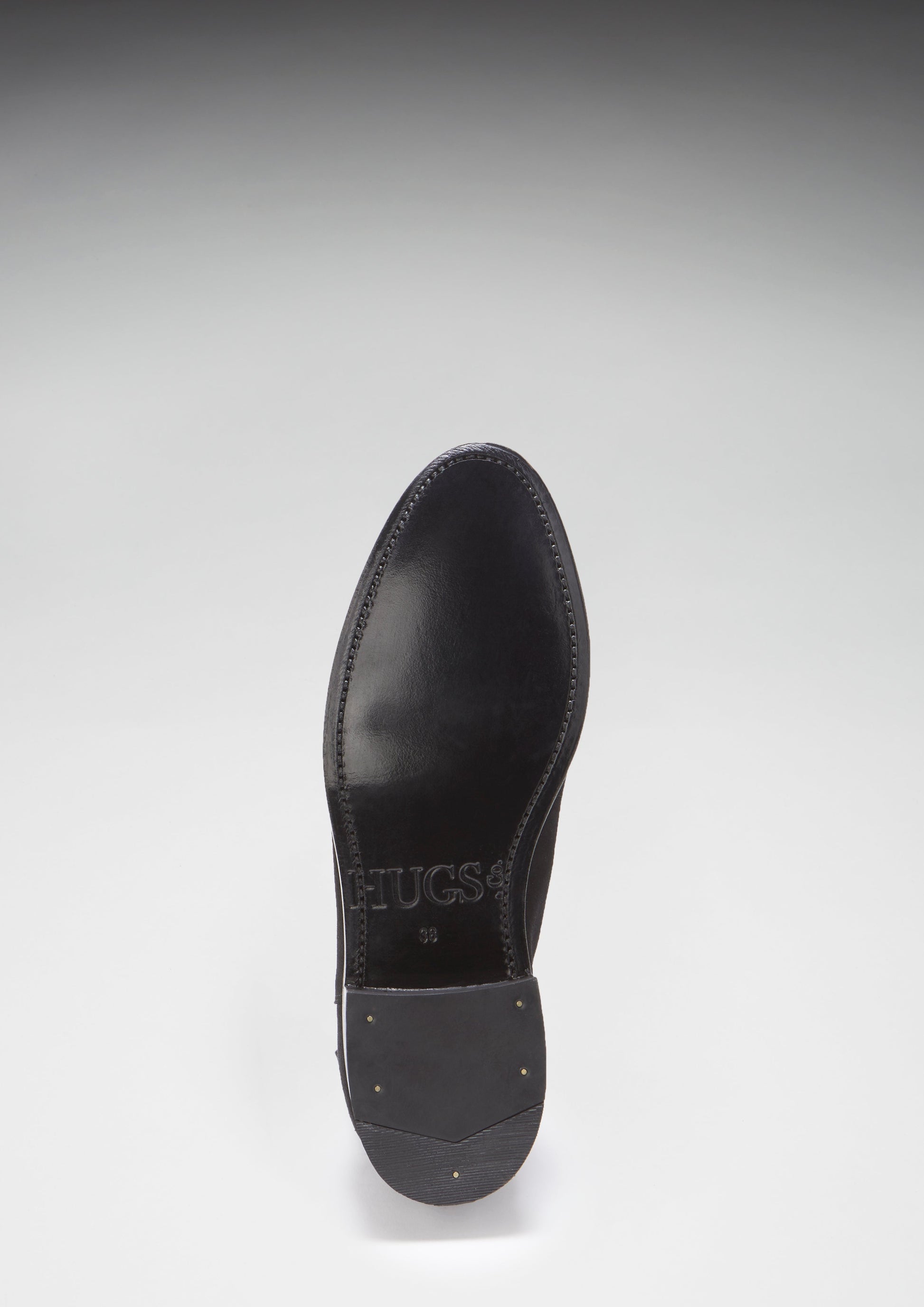 Women's Black Suede Chelsea Boots, Welted Leather Sole