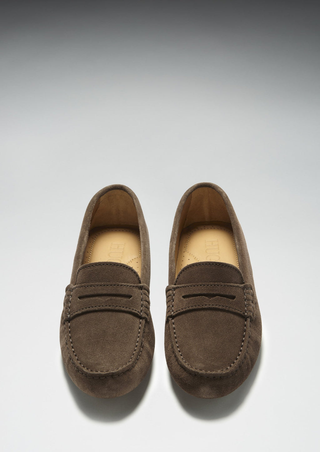 Women's Brown Suede Penny Driving Loafers