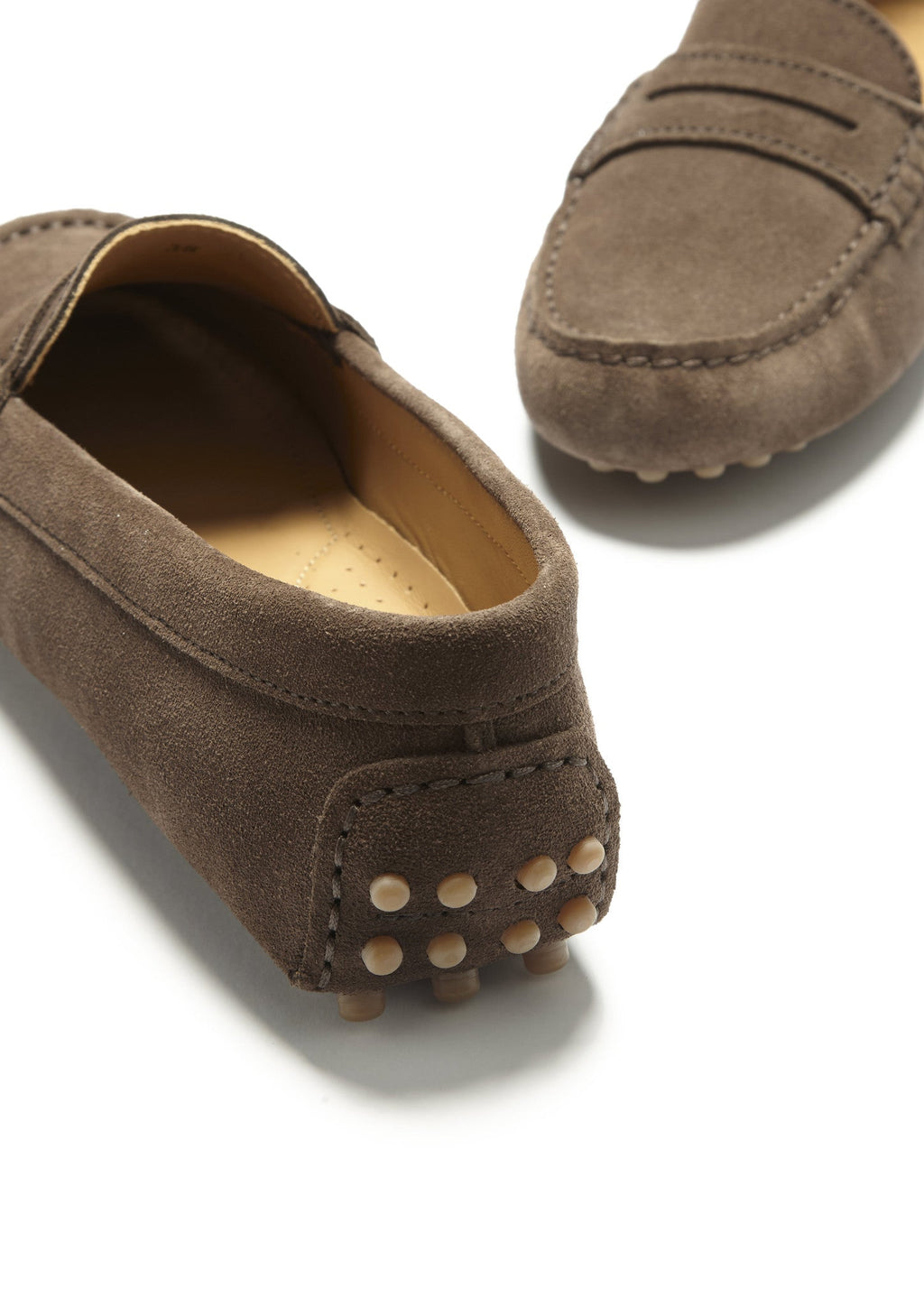 Women's Brown Suede Penny Driving Loafers