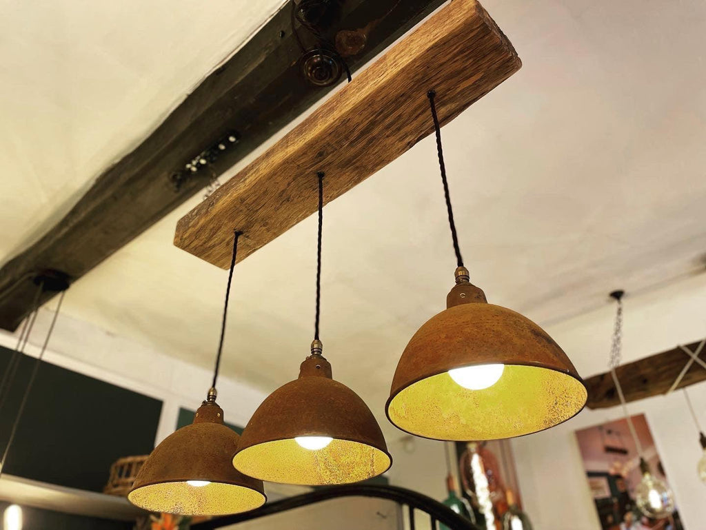 Oak Beam Light with Shades