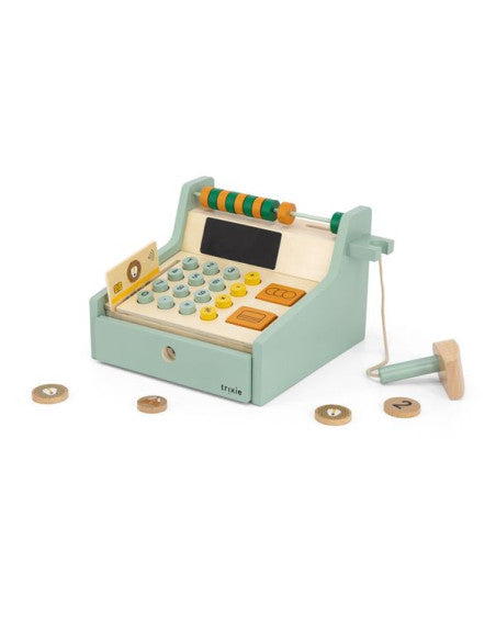 Interactive Wooden Cash Register – Fun & Educational Toy for Kids by Trixie Baby at brixbailey.com