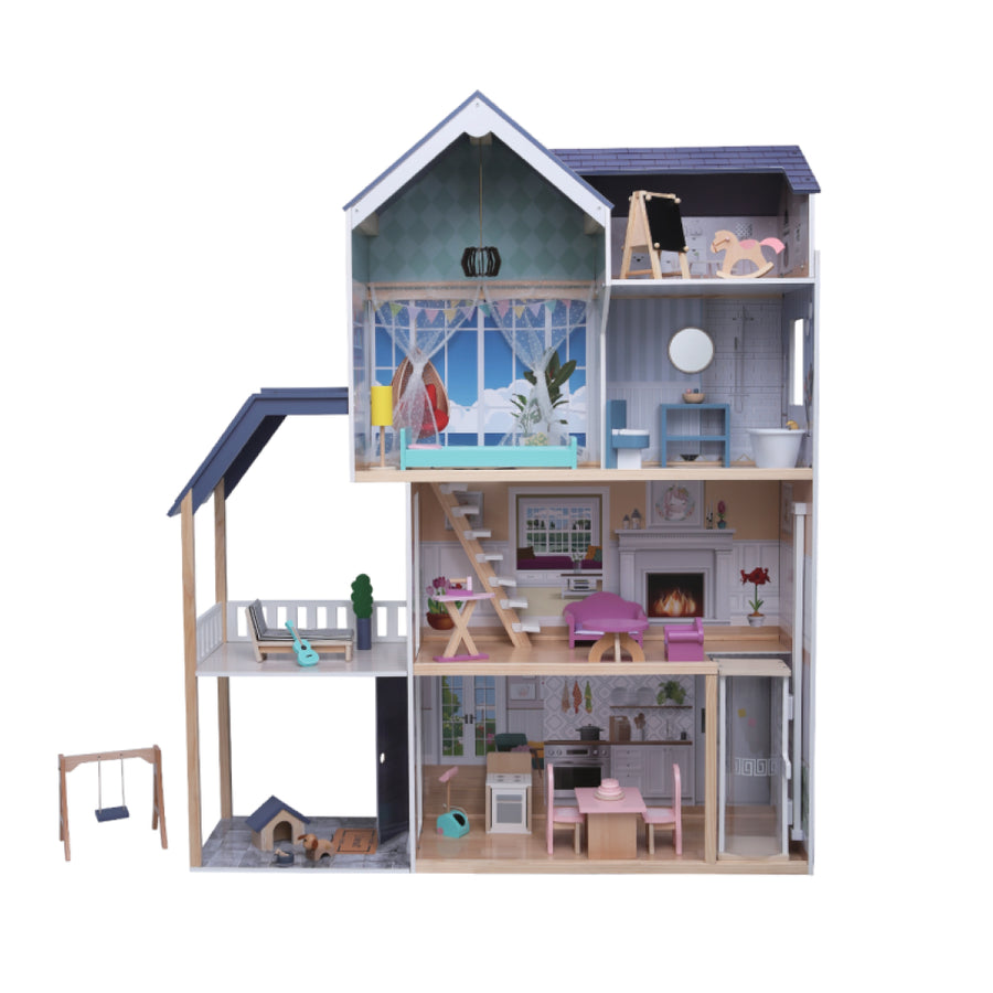 Crystal Wooden Dollhouse with LED – Spark Creativity & Play by Gerardo's Toys at www.brixbailey.com