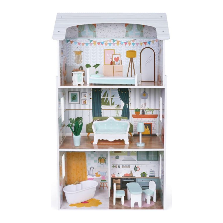 Luna Wooden Dollhouse with LED Lights – Gerardo’s Toys by Gerardo's Toys at www.brixbailey.com