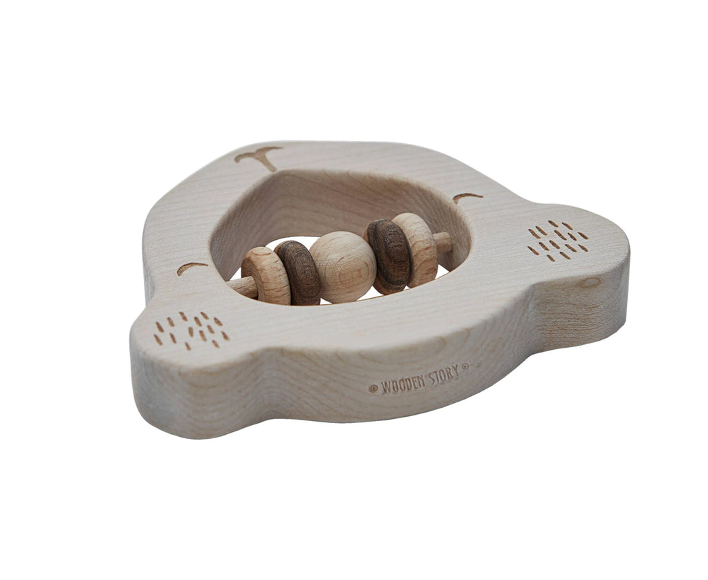 Wooden Koala Teether-Rattle - Ergonomic & Eco-Friendly Baby Toy by Wooden Story at www.brixbailey.com