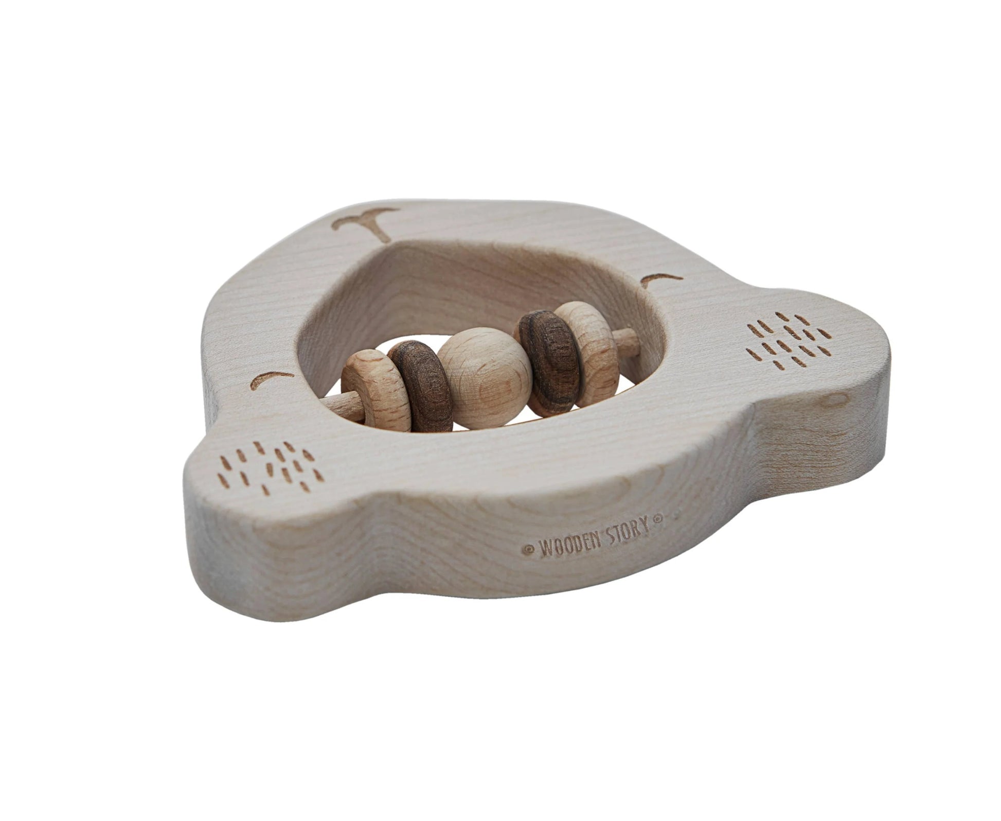 Wooden Koala Teether-Rattle - Ergonomic & Eco-Friendly Baby Toy by Wooden Story at www.brixbailey.com