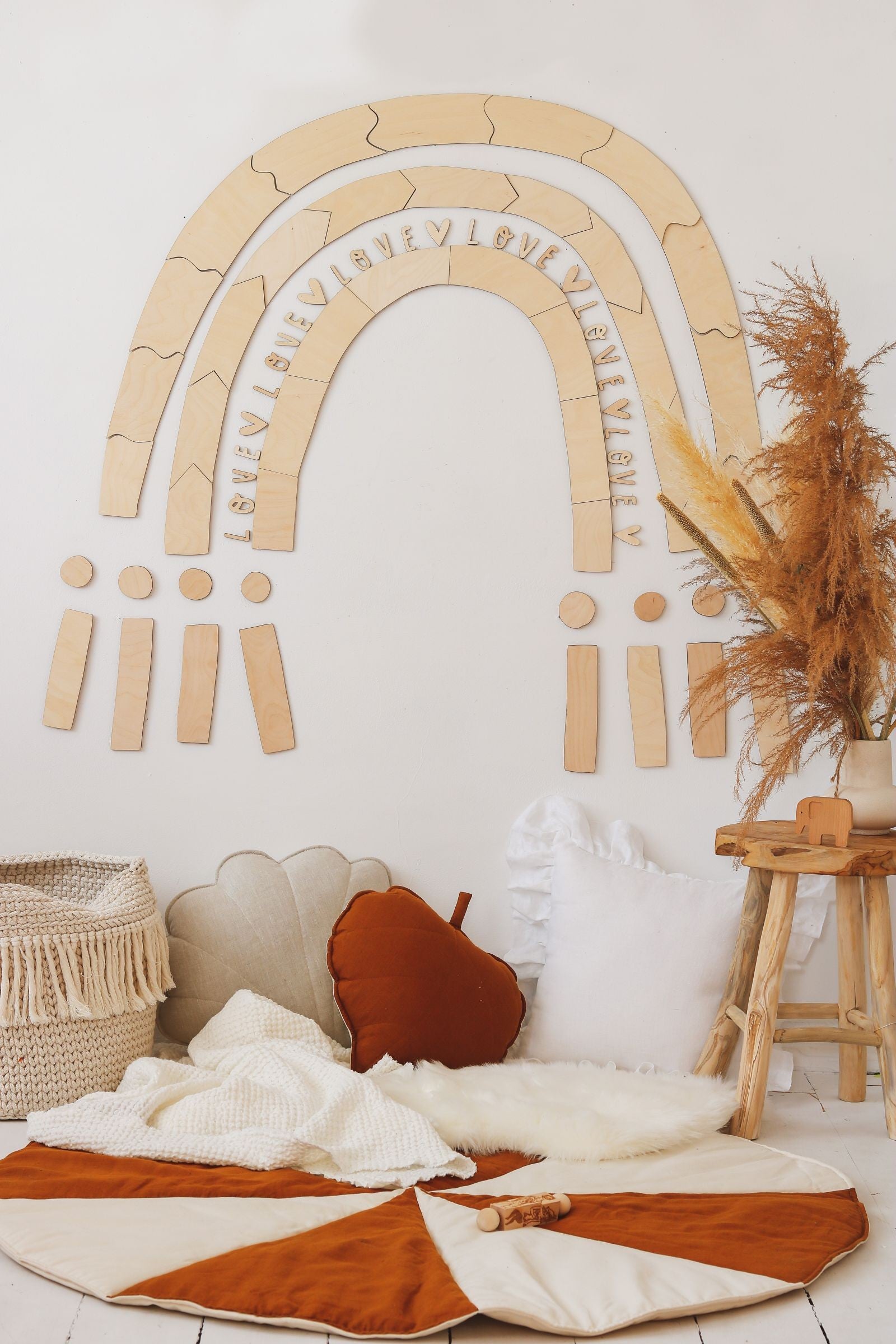 Wooden Wall Decoration - Rainbow