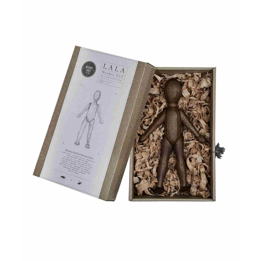 Wooden Walnut Doll with Movable Limbs - Eco-Friendly & Educational Toy for All Ages by Wooden Story at www.brixbailey.com