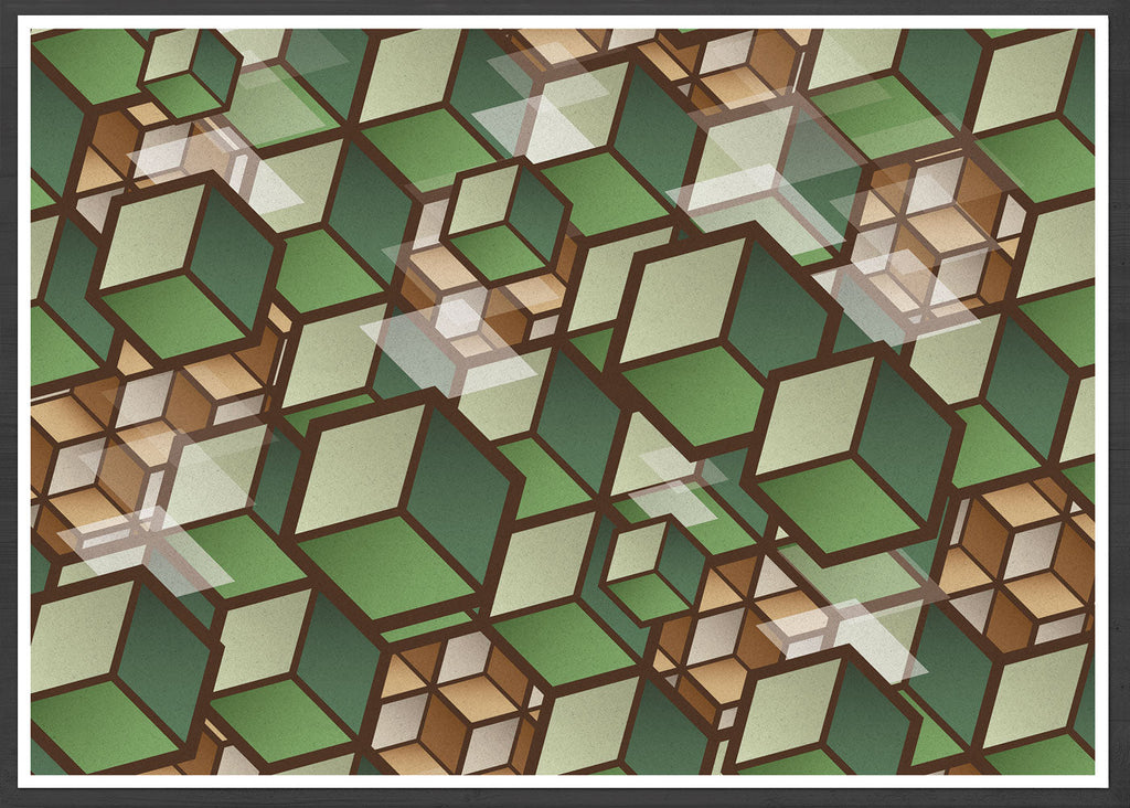 Woodland Cubes 3D Cube Wall Art