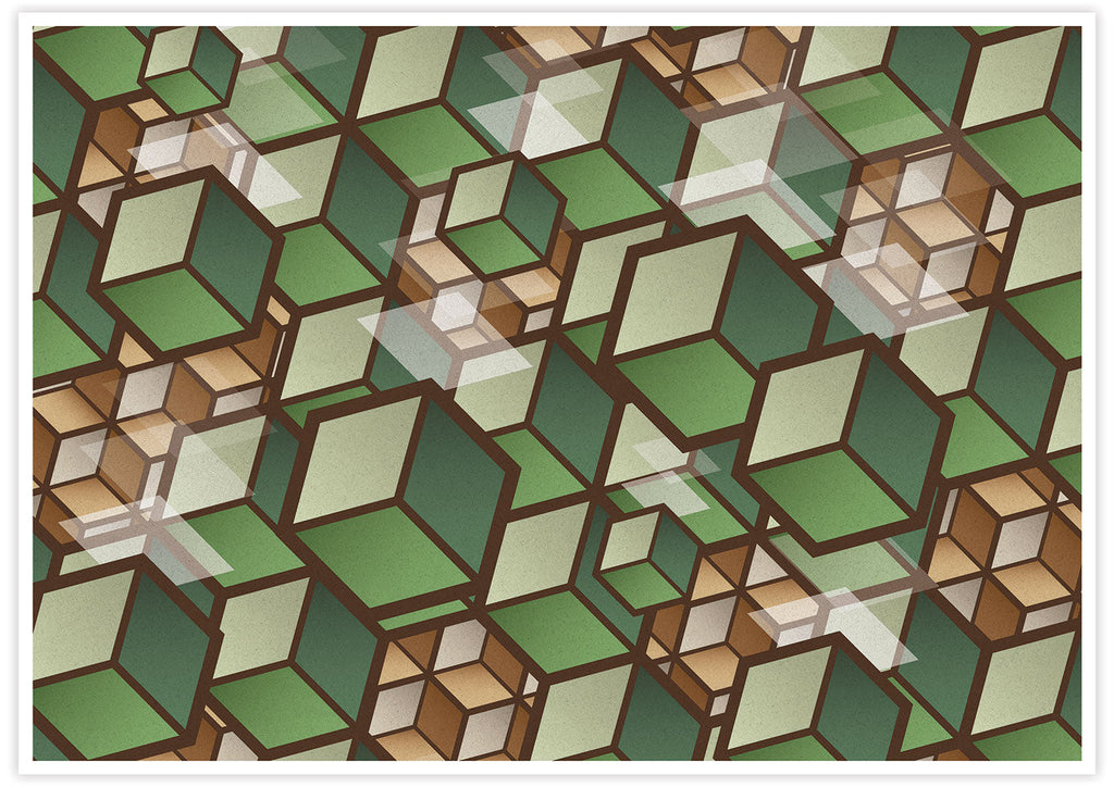 Woodland Cubes 3D Cube Wall Art