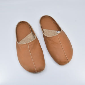 Eco-Friendly Leather Slippers – Handmade & Sustainable by Omaking at brixbailey.com