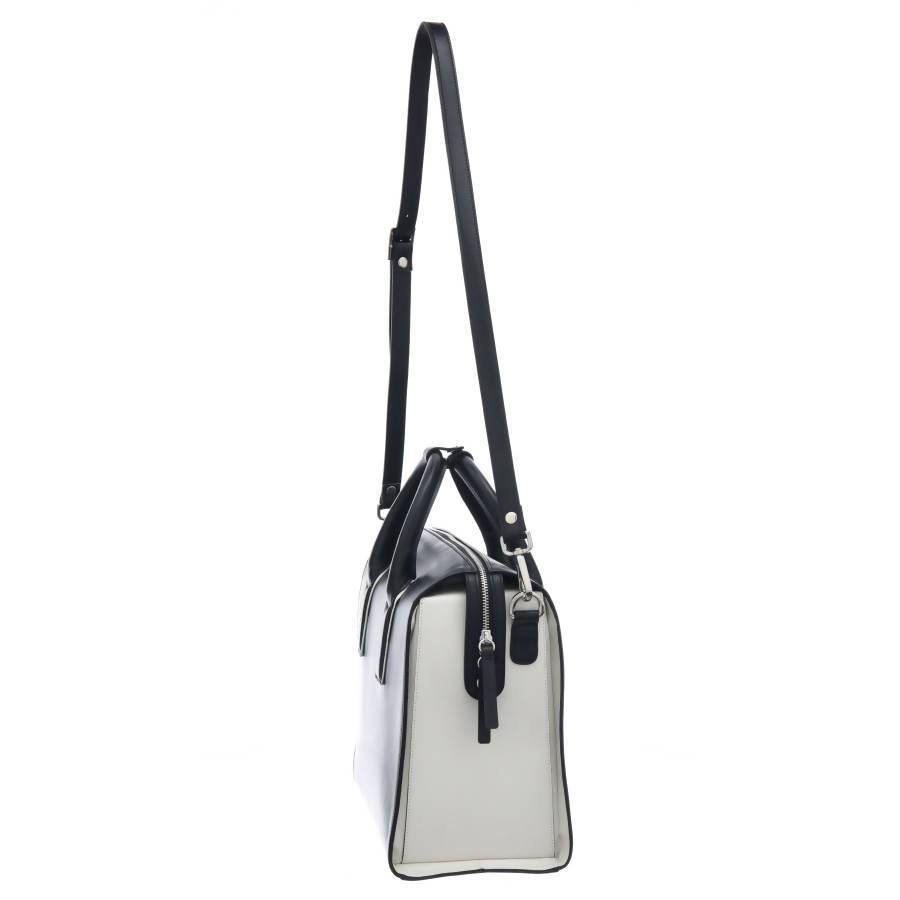 Black Leather Structured Top Handle Bag - Brix and Bailey® - Contemporary Bag, Watch and Accessory Brand