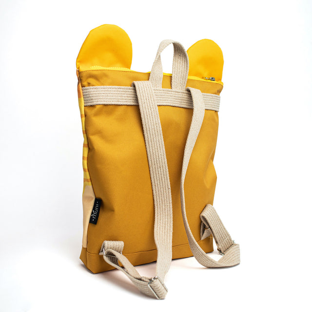 Lion Linen Backpack for Kids – Durable & Playful Design by Muni at brixbailey.com