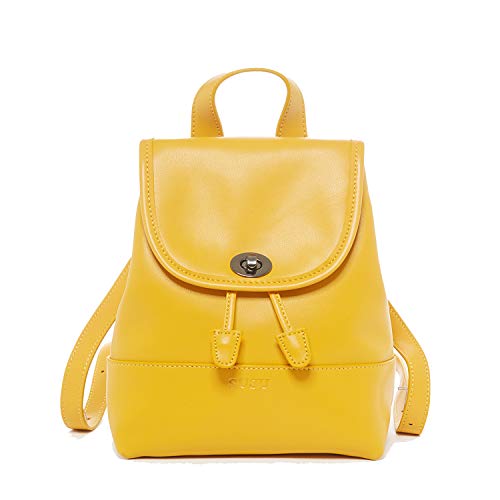 Yellow Leather Backpack Nicole