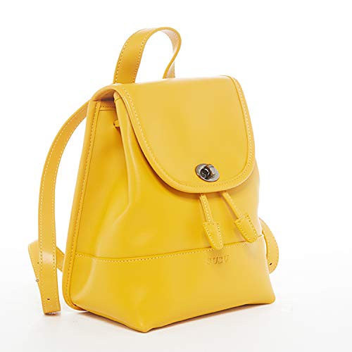 Yellow Leather Backpack Nicole