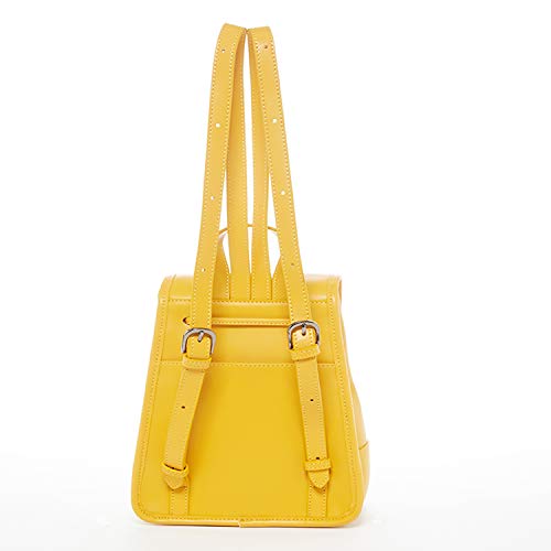 Yellow Leather Backpack Nicole