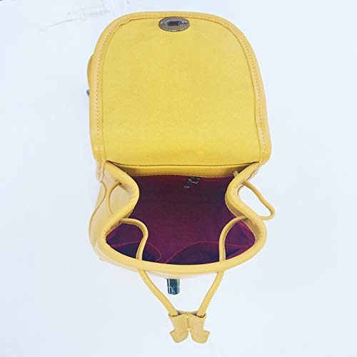 Yellow Leather Backpack Nicole