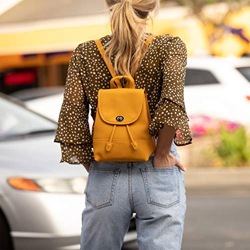 Yellow Leather Backpack Nicole