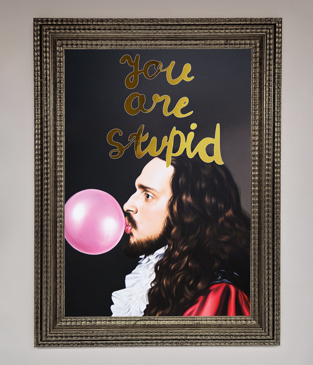 You Are Stupid Foil Print