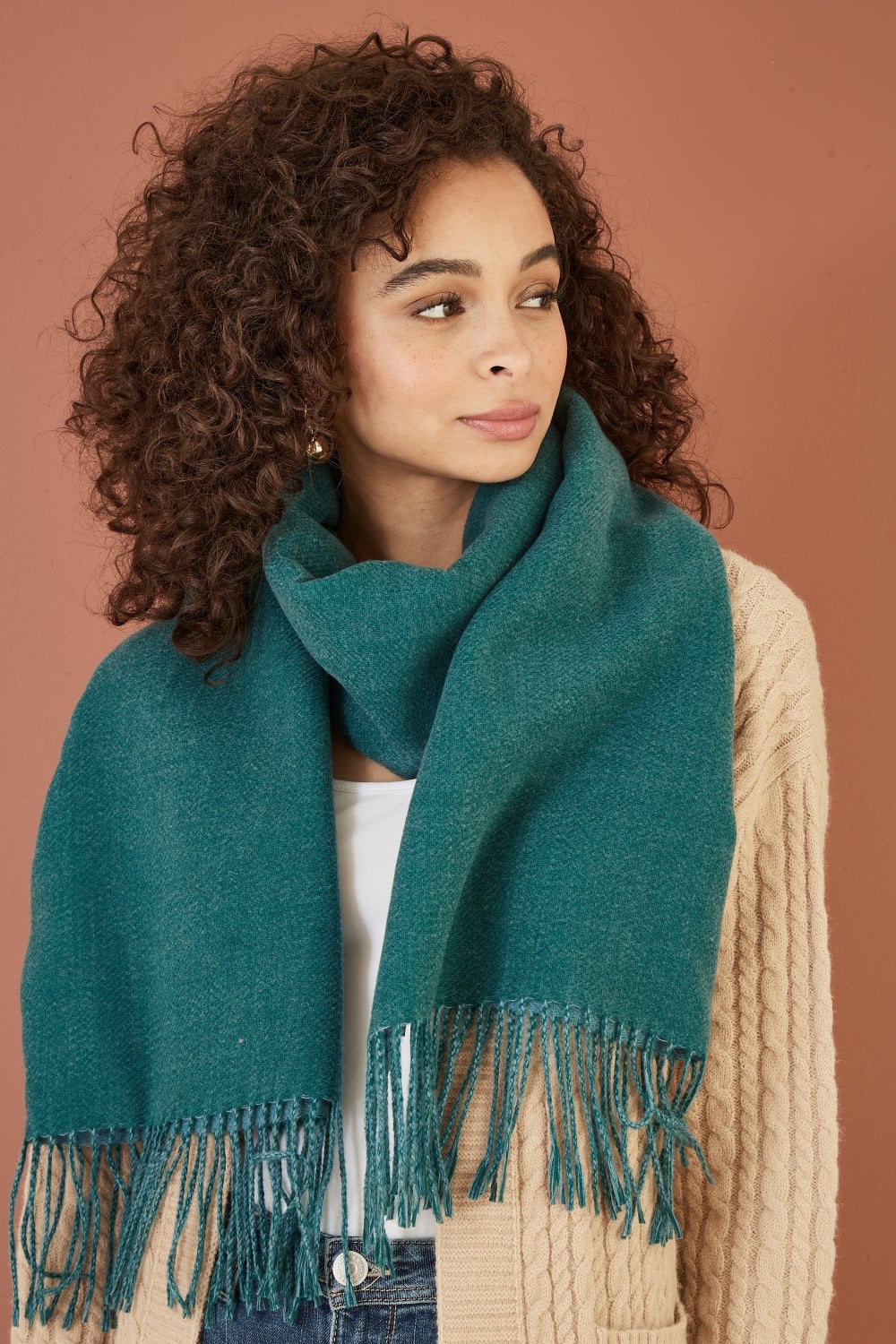 Yumi Blue Two Tone Scarf