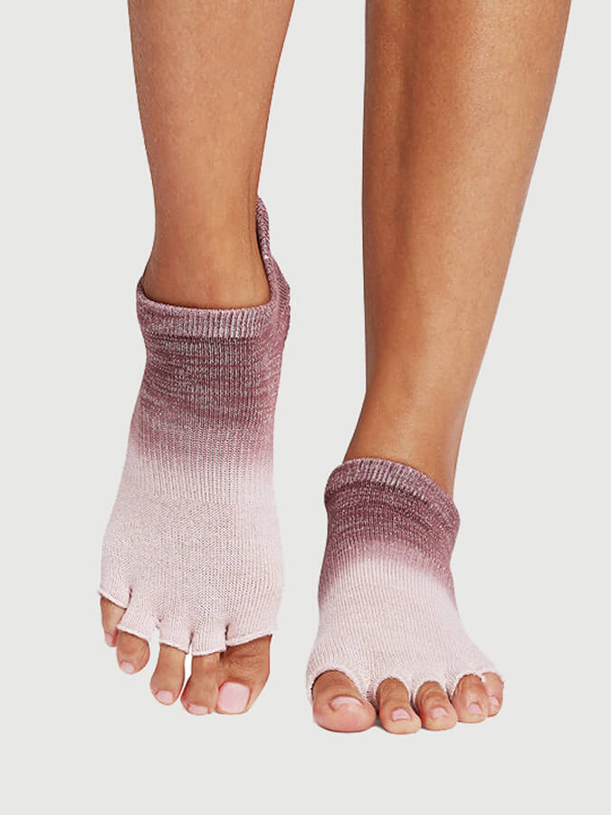 Low Rise Half Toe Yoga Grip Socks for Women