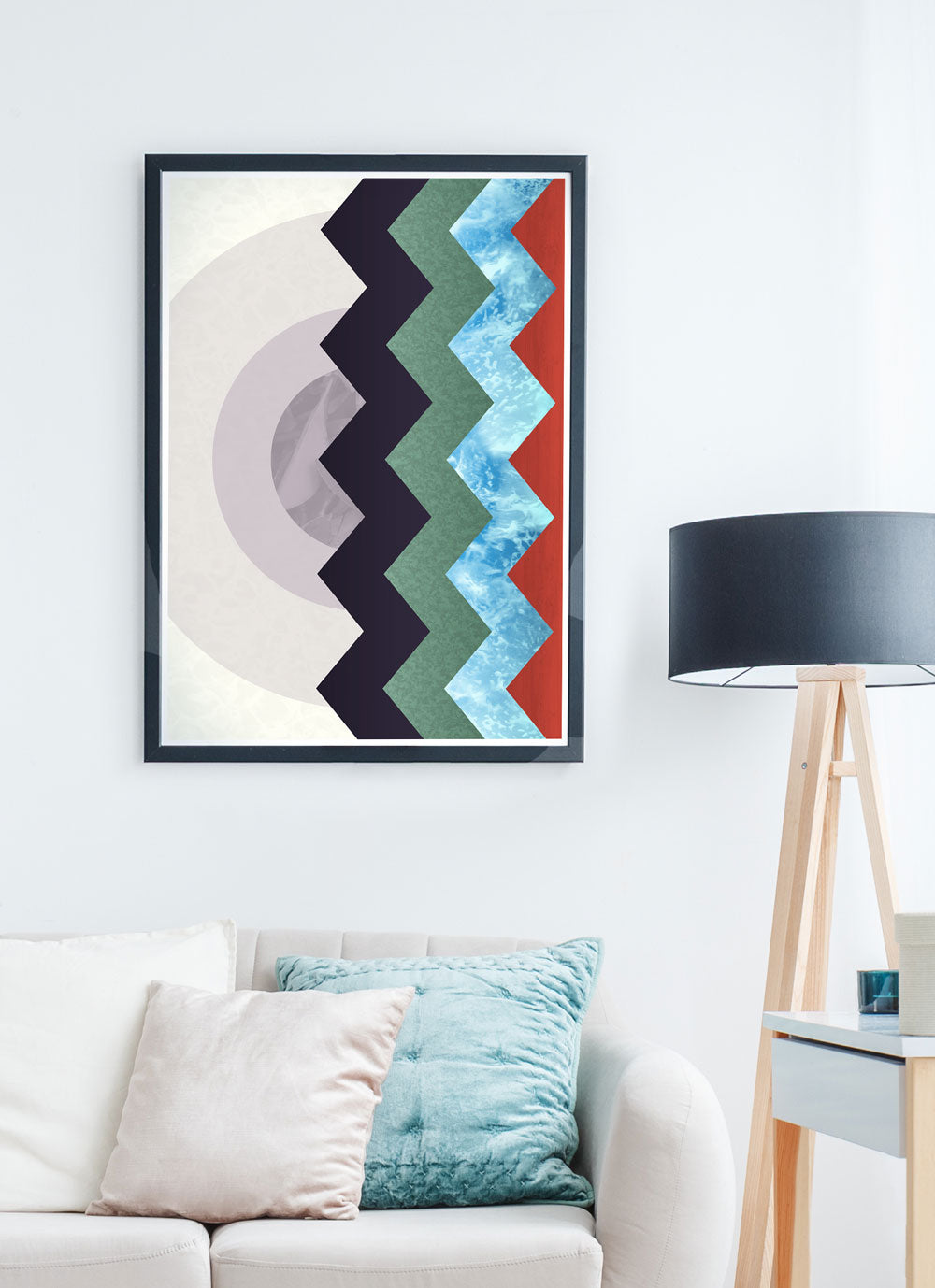 Zig Zag Lava Sunset Art Print