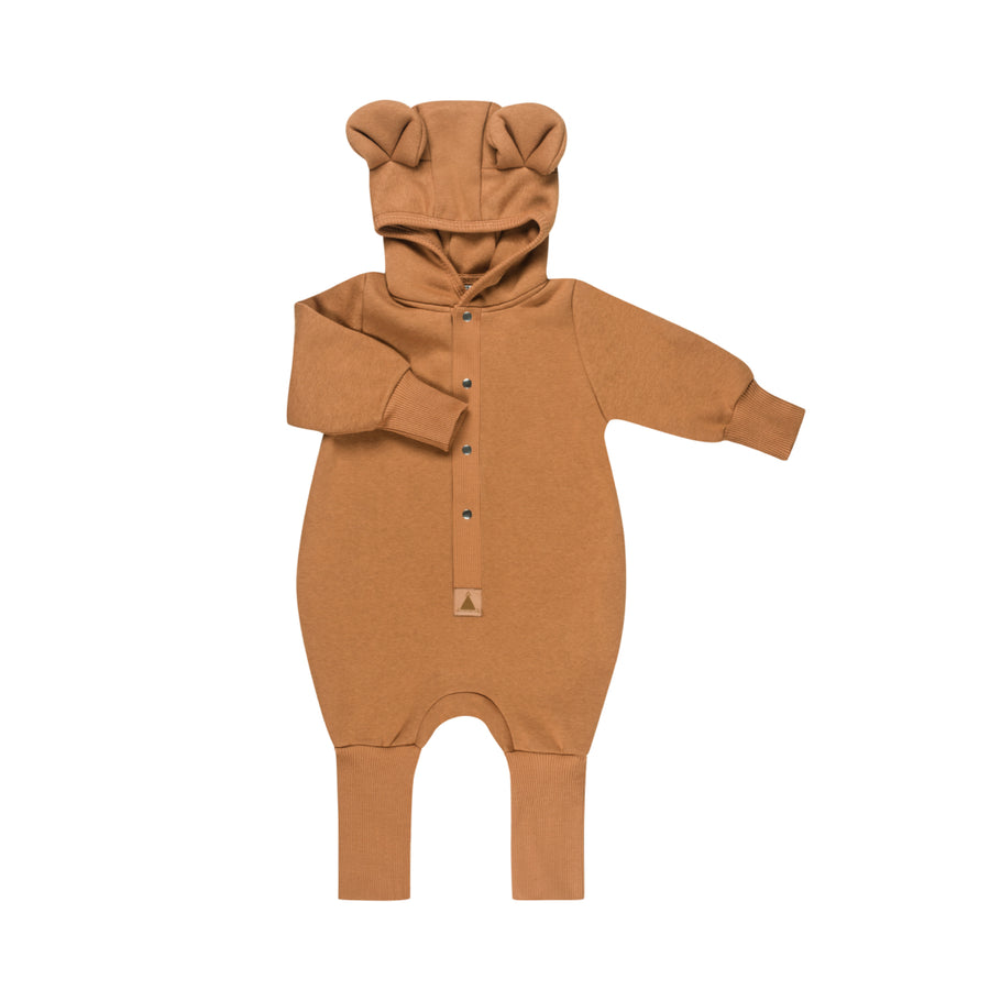 Eared Jumpsuit for Babies and Kids - Cinnamon