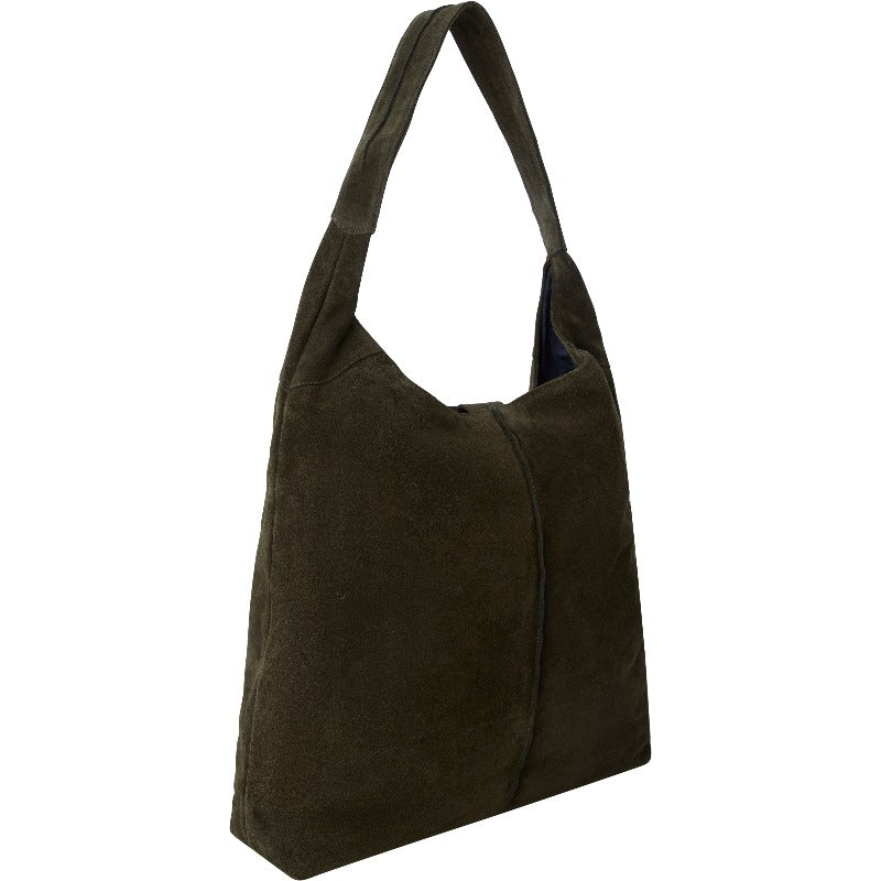 Olive Soft Suede Hobo Shoulder Bag Ethically Made Brix and Bailey Bag